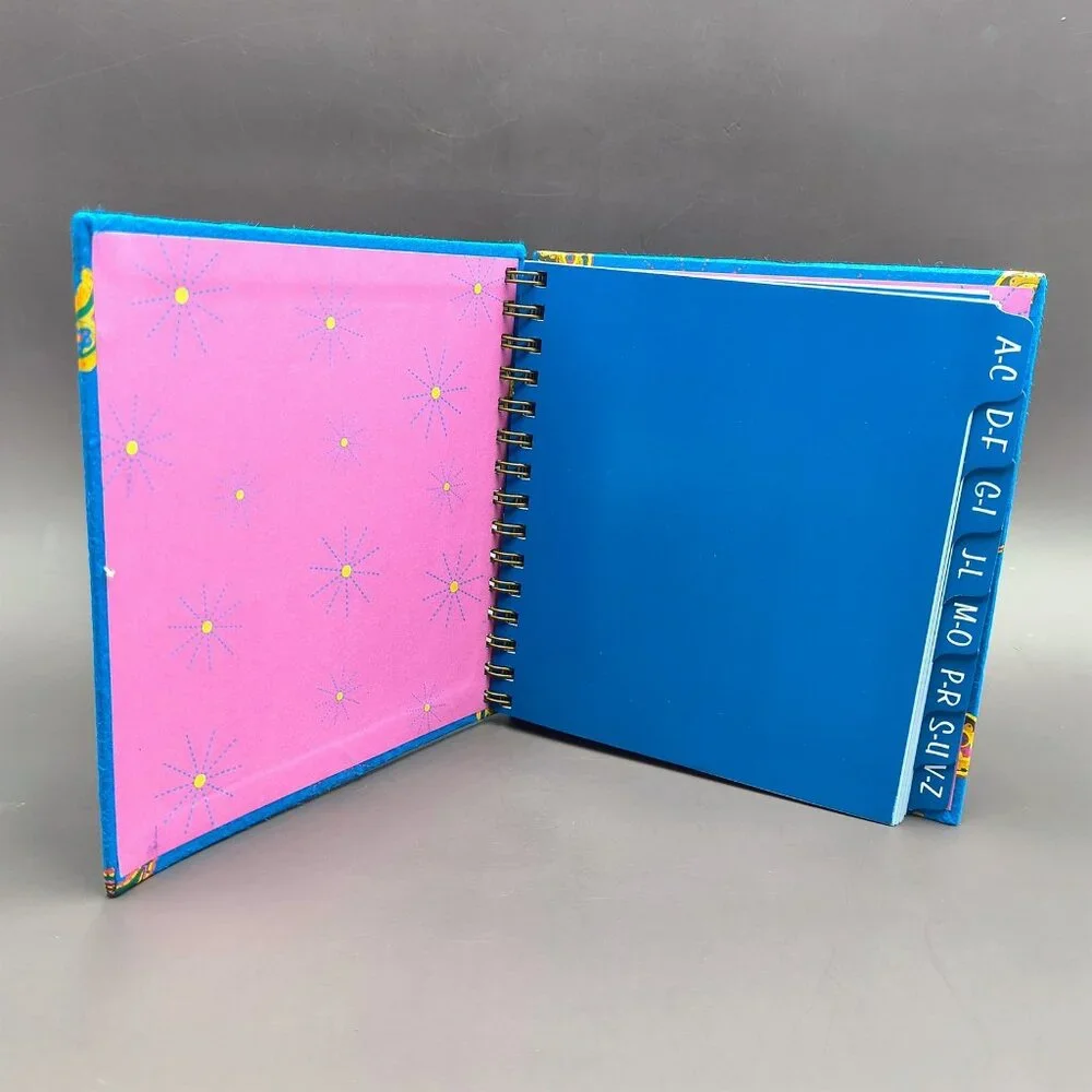 Sesame Street Elmo Address Book Blue Heart Paisley Spiral Bound Collectible Kids